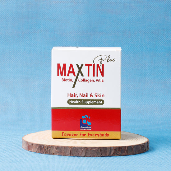 Maxtin Plus  Biotin, Collagen, Vitamin E  ( Herbal/nutraceutical product )