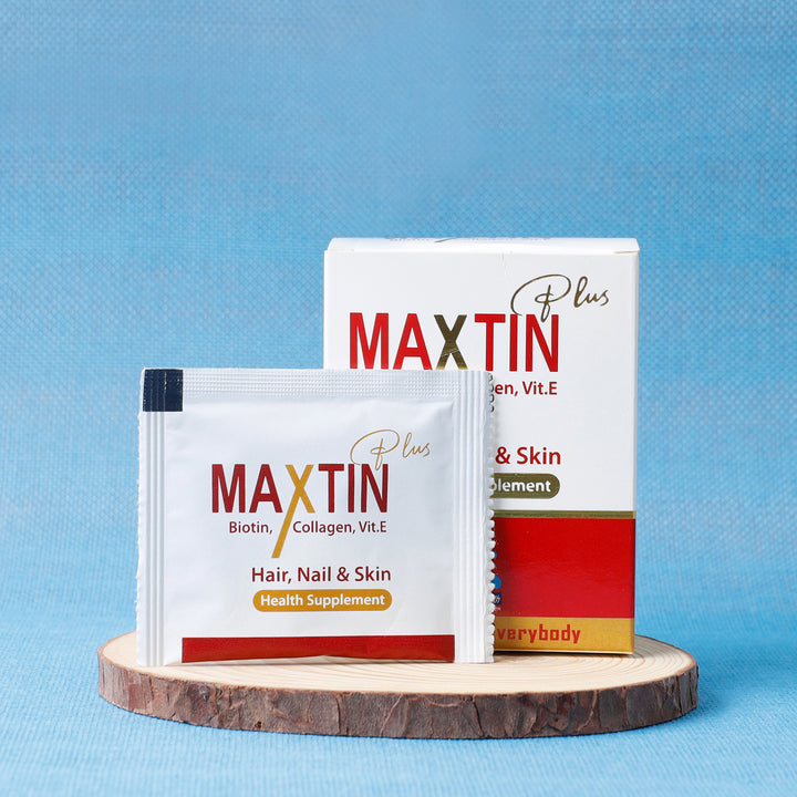 Maxtin Plus  Biotin, Collagen, Vitamin E  ( Herbal/nutraceutical product )