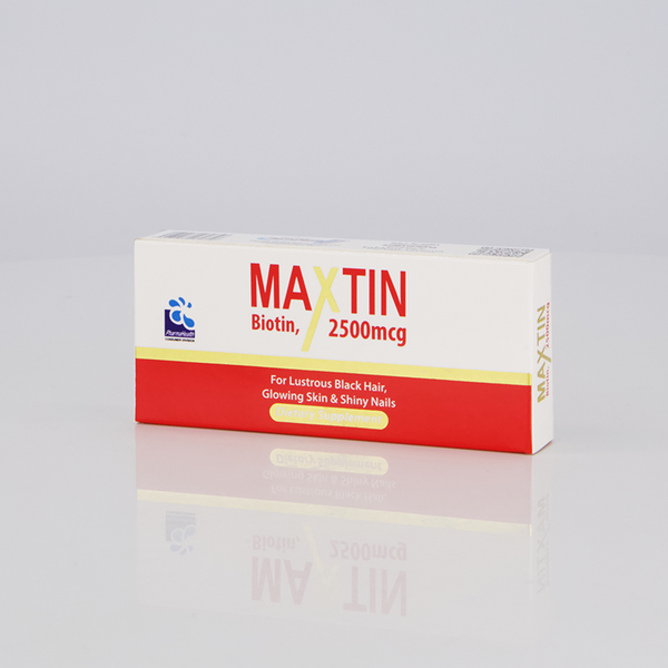 Maxtin Biotin 2500mcg ( Improves infrastructure of hair, skin, and nails )